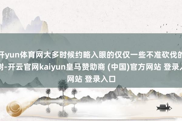 开yun体育网大多时候约略入眼的仅仅一些不准砍伐的矮树-开云官网kaiyun皇马赞助商 (中国)官方网站 登录入口
