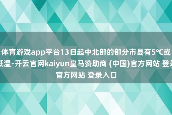 体育游戏app平台13日起中北部的部分市县有5℃或以下低温-开云官网kaiyun皇马赞助商 (中国)官方网站 登录入口