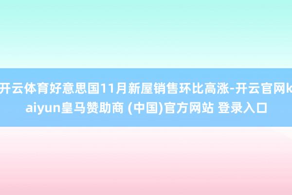 开云体育好意思国11月新屋销售环比高涨-开云官网kaiyun皇马赞助商 (中国)官方网站 登录入口
