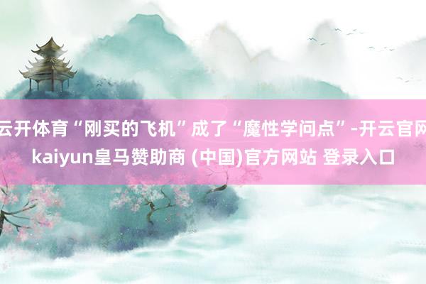 云开体育“刚买的飞机”成了“魔性学问点”-开云官网kaiyun皇马赞助商 (中国)官方网站 登录入口